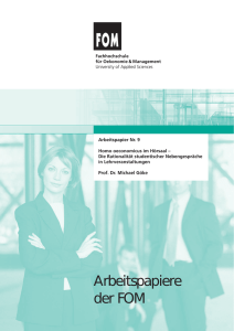 Arbeitspapiere der FOM