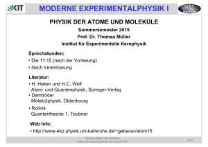 moderne experimentalphysik i - Institut für Experimentelle Kernphysik