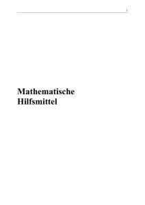 Mathematische Hilfsmittel