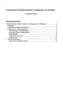 Fortschritte der Elektromedizin in Diagnose und - All