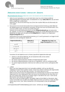 ABBILDUNG DURCH LINSEN – EINFACH OPT. GERAETE