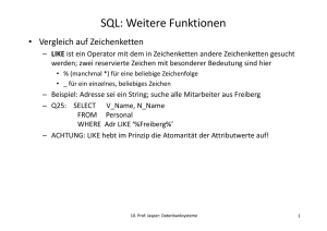 SQL: Weitere Funktionen - Bildungsportal Sachsen