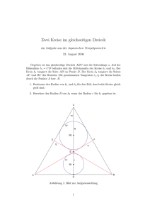 Zwei Kreise im gleichseitigen Dreieck