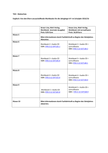 Von den Eltern anzuschaffende Workbooks für die