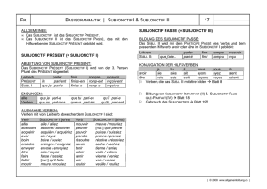 subjonctif iii - Allgemeinbildung.ch