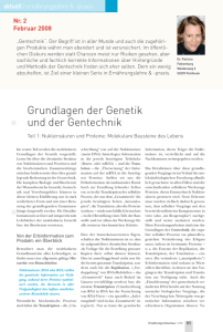 Grundlagen der Genetik und der Gentechnik