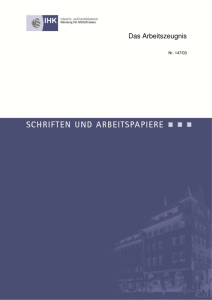 Das Arbeitszeugnis - IHK Nürnberg für Mittelfranken