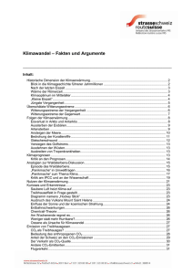 Klimawandel – Fakten und Argumente