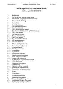 Grundlagen der Organischen Chemie