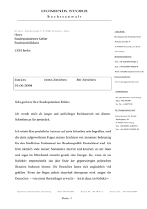 Offener Brief an den Bundespraesidenten Koehler