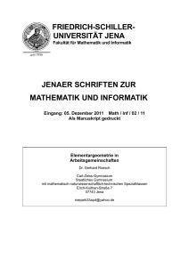 Elementargeometrie in Arbeitsgemeinschaften