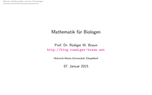 Mathematik für Biologen - Universität Düsseldorf