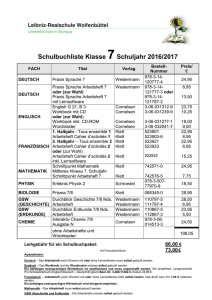 Schulbuchliste Klasse 7 - Leibniz