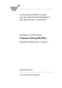 IT-Systeme (Übung) MS Office