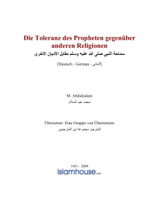 Die Toleranz des Propheten gegenüber anderen Religionen DOC