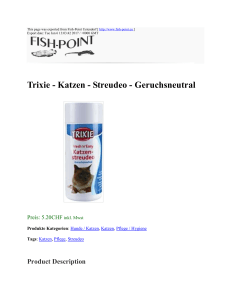 Trixie - Katzen - Streudeo - Geruchsneutral : Fish
