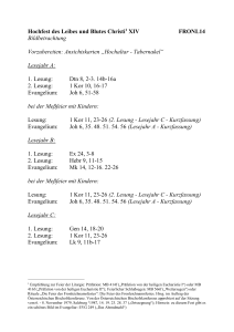 Hochfest des Leibes und Blutes Christi II