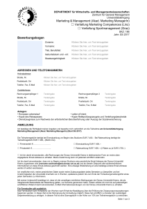 DEPARTMENT für Wirtschafts- und Managementwissenschaften