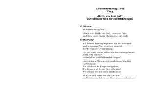 1. Fastensonntag 1995 Haag 1. Woche