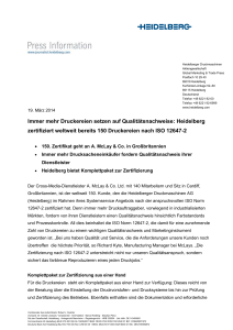 19.03.2014 - Pressemeldung - Heidelberger Druckmaschinen