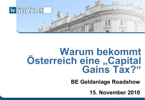 Braucht Österreich eine Capital Gains Tax?