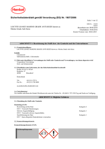 Sicherheitsdatenblatt gemäß Verordnung (EG) Nr. 1907/2006