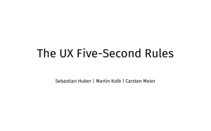The UX Five-Second Rules
