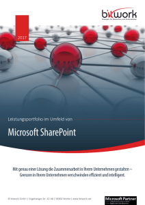 bitwork Informationsbroschüre Microsoft SharePoint
