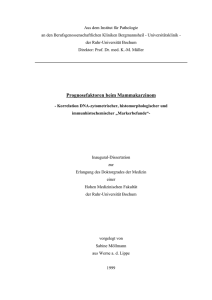 Prognosefaktoren beim Mammakarzinom - Ruhr