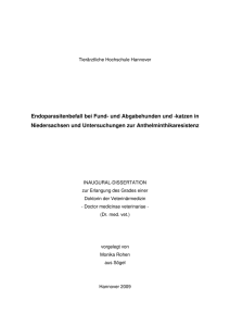 Endoparasitenbefall bei Fund- und Abgabehunden und