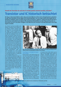Transistor und IC historisch betrachtet - All