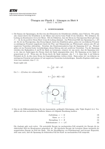 ¨Ubungen zur Physik 2 – Lösungen zu Blatt 9