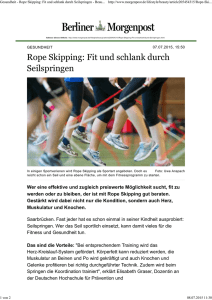 Gesundheit - Rope Skipping: Fit und schlank durch