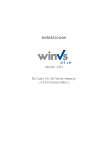 Selektionen - winVS software AG