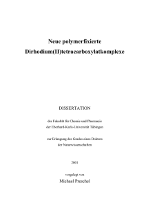 Neue polymerfixierte Dirhodium(II)tetracarboxylatkomplexe
