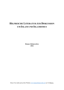 hilfreiche literatur zur diskussion um islam und islamismus