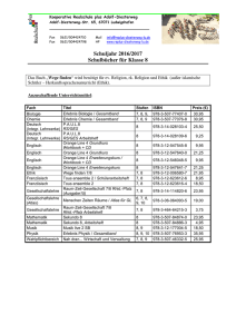 Schulbuchliste Klasse 8 - Kooperative Realschule plus Adolf