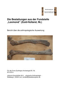 Anthropologische Analyse der Körpergräber