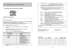 Teil F: Aufgabenstellung für schriftliche Prüfungen 1