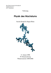 Physik des Wachstums