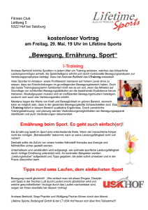 Vortrag 29.05.2015 Bewegung-Ernährung-Sport