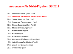Astronomie für NichtPhysiker SS 2011