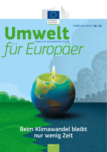 Beim Klimawandel bleibt nur wenig Zeit