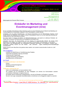 EinkÃ¤ufer im Marketing und Eventmanagement (m/w)