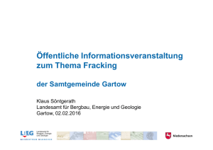 Öffentliche Informationsveranstaltung zum Thema Fracking