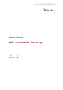 Wahl zum Deutschen Bundestag - Amt für Statistik Berlin