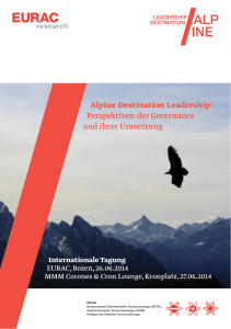 Alpine Destination Leadership - Katholische Universität Eichstätt