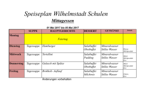 Speiseplan Wilhelmstadt Schulen