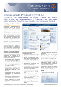 Produktblatt ProductivityNet 3.5