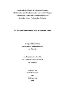 Die Sentinel-Node-Biopsie beim Mammakarzinom